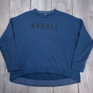 Nobull Sweatshirt Women’s XL Blue Fleece Crewneck Pullover Sweater Top